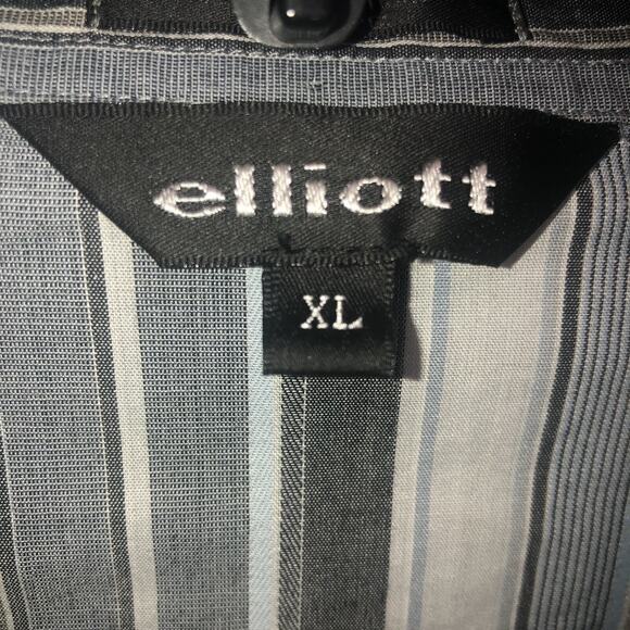 Elliott Cotton Blend XL Long Sleeve Button Front Striped Shirt - Picture 3 of 8